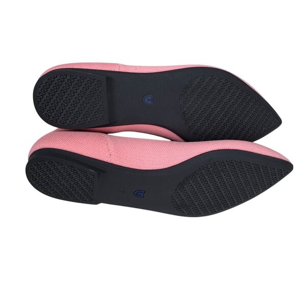 Rothys The Point II Pink Knit Pointed-Toe Flats Womens Shoes New Without Box 7 - Picture 4 of 10